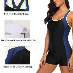 Medium one piece swimsuit with short legs